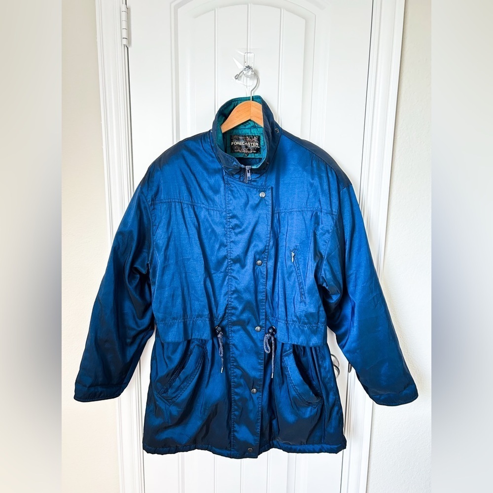 Vintage Forecaster of Boston Blue and Green Jacket Size Large